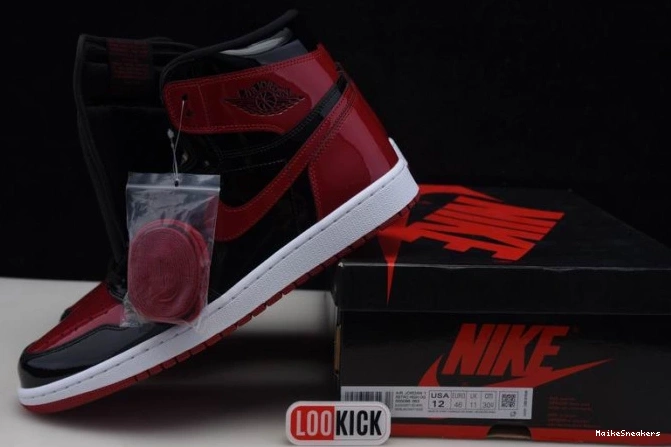MaikeSneakers Patent 555088-063 Jordan 1 High Bred OG Air 0629